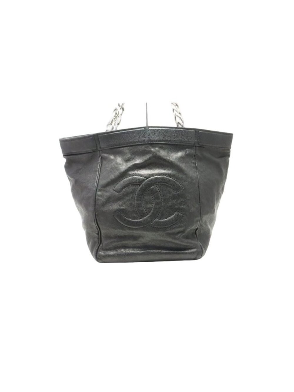 Chanel Quilted Caviar Leather Chain Tote